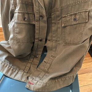 Army Green, Khaki Club Monaco 100% cotton Denim Jacket